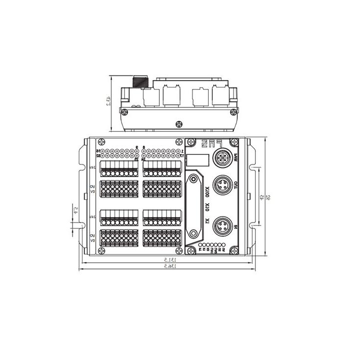 多协议模块IP20、32DI PNP、端子式、远程模块、009B01